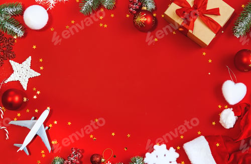 Preview: Beautiful christmas background. Travel concept. Selective focus.