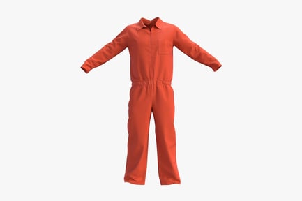 Preview: Orange Prison Jumpsuit - Uniform Garment