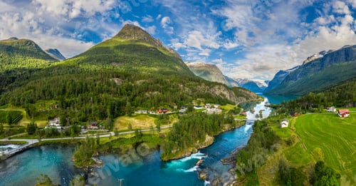 Preview: Beautiful Nature Norway aerial photography.