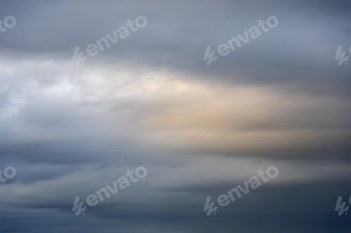Preview: Clouds on the sky with sunlight in the evening
