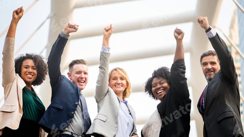 Preview: Successful and happy business team