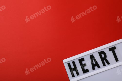 Preview: The word heart on a light background.