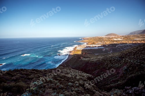 Preview: Aerial view on Tenerife island coastline