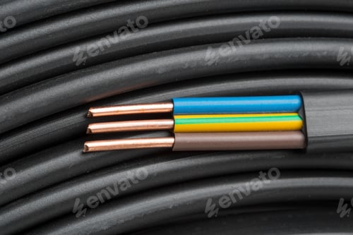 Preview: Electric cables closeup