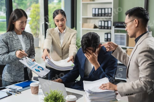 Preview: Colleague angry and blames the people for poor work.