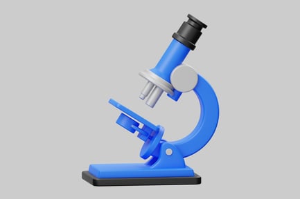 Vista previa: Microscopio de laboratorio azul