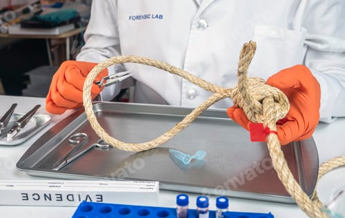 Preview: Police scientist extracts DNA sample from hanging victim's body, crime lab analysis