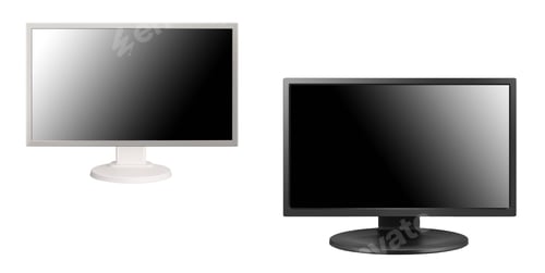 Preview: monitors isolated on white