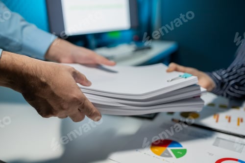Preview: Hand a pile of important documents to a co-worker, Forward a summary of the previous month's meeting