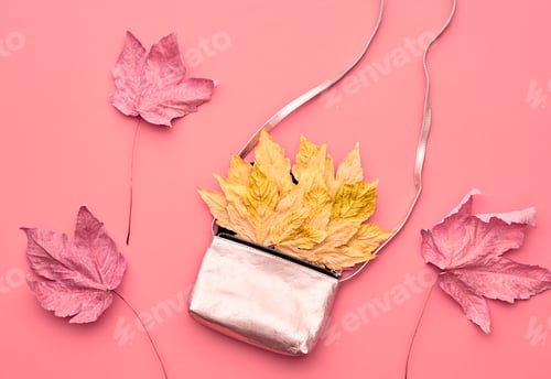 Preview: Autumn Arrives.Fashion Handbag Clutch.Fall Leaves.