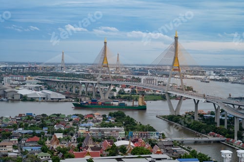 Preview: Bangkok downtown, Thailand in urban city in Asia.