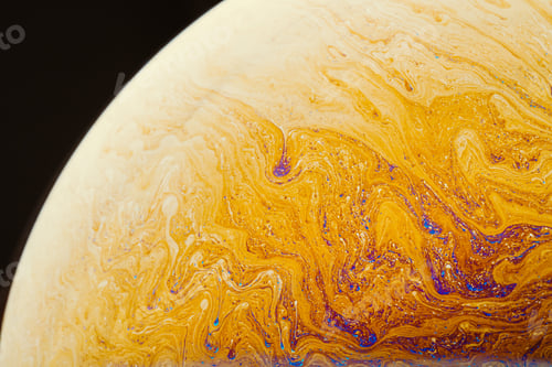 Preview: Fluid art made of colorful soap bubble film. Trendy Inkscape blurred background.