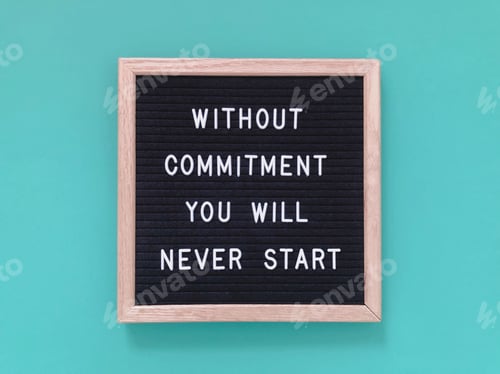 Inspirational Message on a Black Felt Letter Board