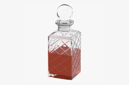 Preview: Crystal Liquor Decanter with Diamond Cut Design