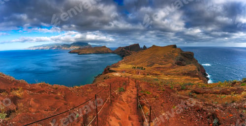 Preview: Volcanic sea cliffs of the Sao Lourenco peninsula, eastern Madeira, Portugal, Atlantic Ocean