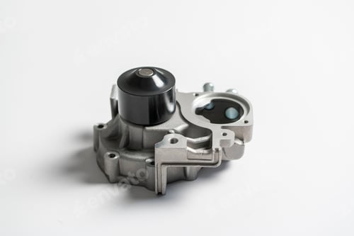Preview: a brand new car engine water pump motor isolated