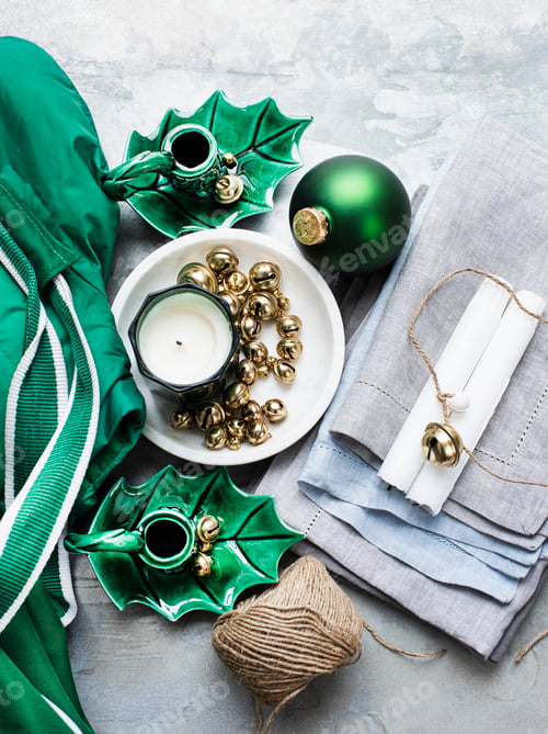 Preview: Elegant holiday table setting with festive decorations