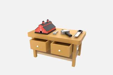 Preview: Crafting Table 3D Illustration