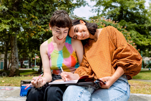 Preview: Cute lgbtq college girls at campus