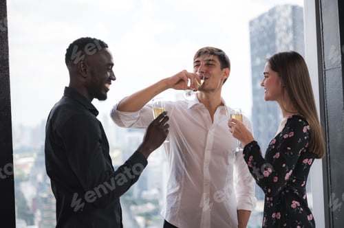 Preview: business person teamwork in office, cooperation team meeting colleague group
