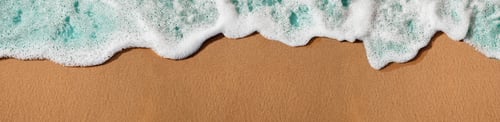 Preview: Empty Sand Beach and Soft Blue Wave on Summer Sunny Day. Natural Texture Background