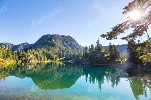 Preview: Mountains lake