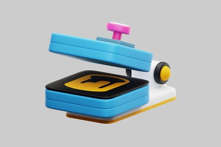 Preview: Colorful heat press machine asset