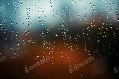 Preview: Raindrops on the window. Autumn mood