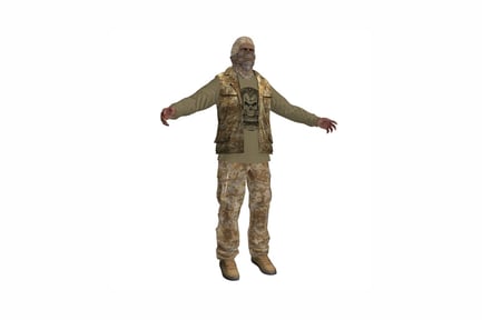 Preview: Figure with camouflage vest and extended arms