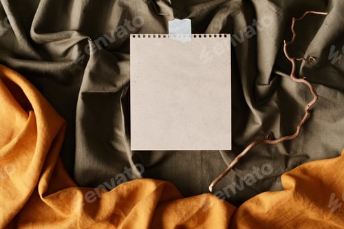 Preview: Place for note on wrinkled fabric