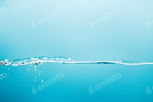 Preview: Clear Blue Water Surface and Bubbles