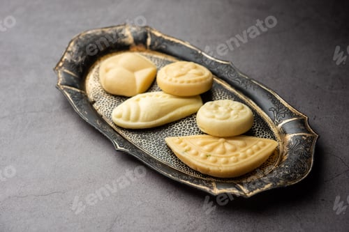 Preview: Sandesh or shondesh is a dessert, originating from the Bengal, India, created with milk and sugar