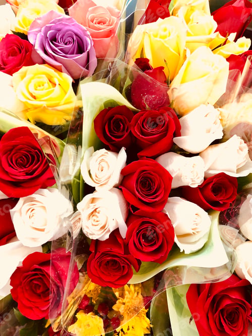 Preview: A variety of bouquets of roses.