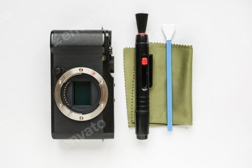 Preview: professional tools for digital APS-C dirty camera matrix sensor cleaning on white background