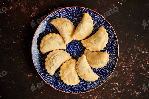 Preview: Hot and tasty deep fried polish dumplings with meat filling