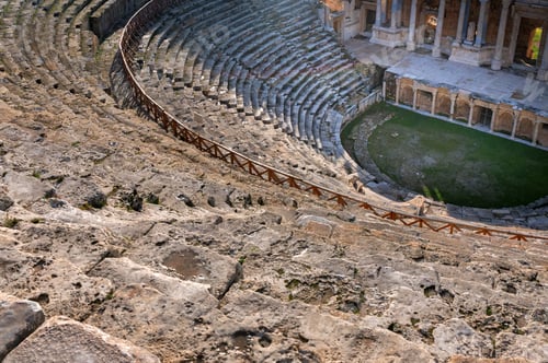 Preview: Roman amphitheater in the ruins of Hierapolis, in Pamukkale, Turkey