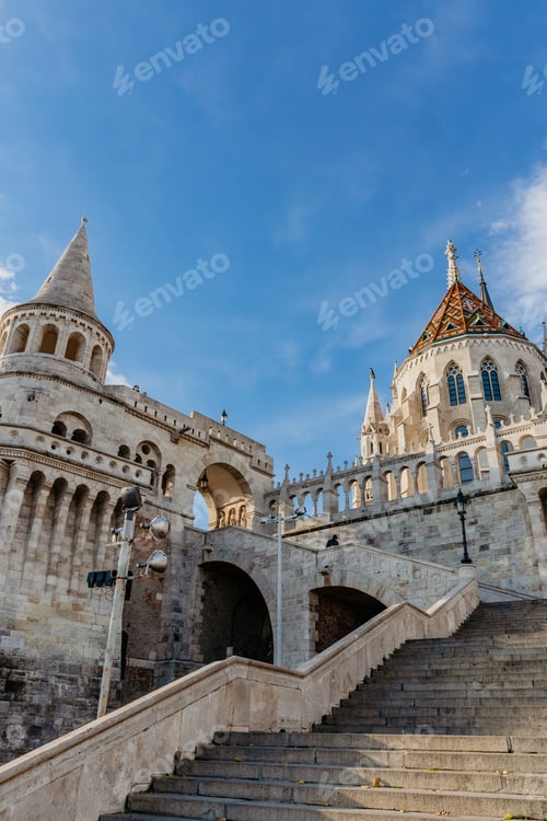 Preview: Beautiful architecture of the Halaszbastya or Fisherman's Bastion in Budapest, Hungary