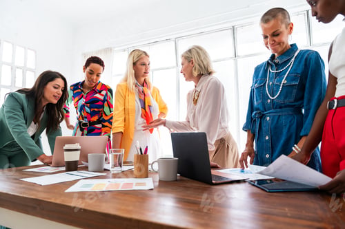 Preview: Group of businesswomen meeting in the office