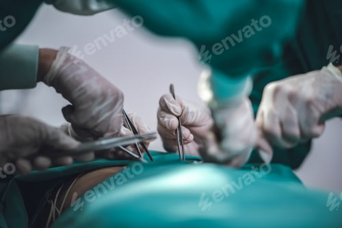 Preview: Anesthetist surgery doctor professional team are working in hospital operating room