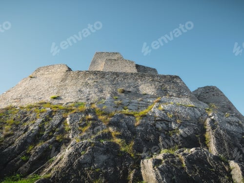 Preview: Ruins of the old Beckov castle on a high rock in Slovakia