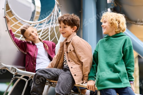 Preview: Joyful childhood memories unfold during a vibrant autumn day at the playground