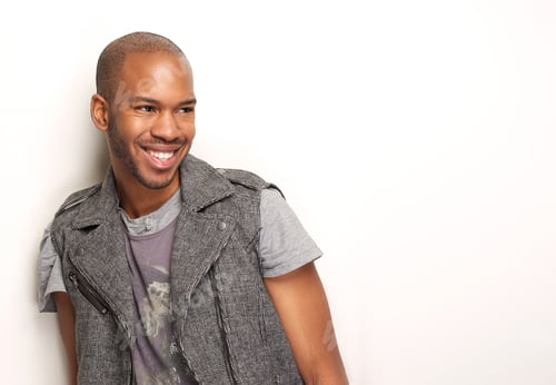 Preview: Horizontal portrait of a young man smiling