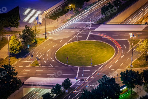 Preview: Elevated view of German road junction. Munich, Bavaria, Germany