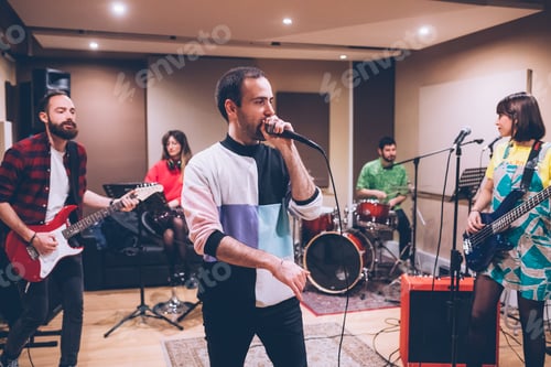 Preview: Musician rehearsing studio