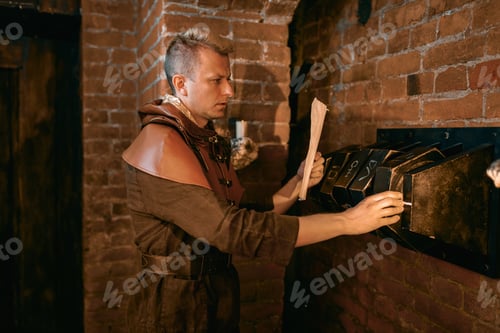 Preview: Ancient traveler draws labyrinth map on the door