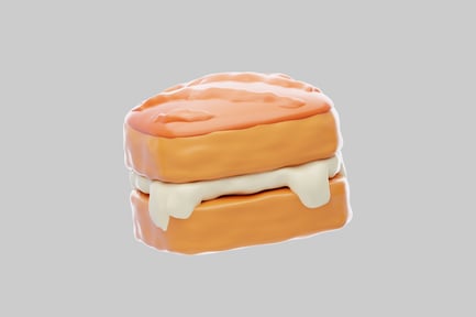 Visualização: Sanduíche saudável com recheio cremoso