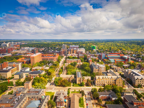 Preview: Ann Arbor, Michigan, USA College Town Skyline