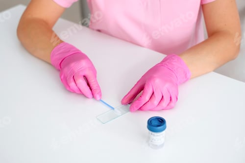 Preview: A cervical brush for taking a smear on the microflora in women.