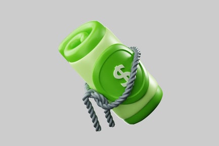 Preview: Rolled money with dollar symbol