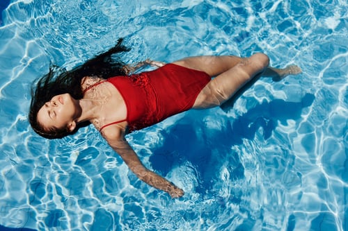 Preview: Woman blue female summer water pool